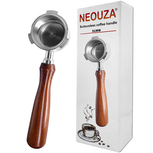 NEOUZA 51mm Espresso Bottomless Portafilter Stainless Steel Model 001 NEW