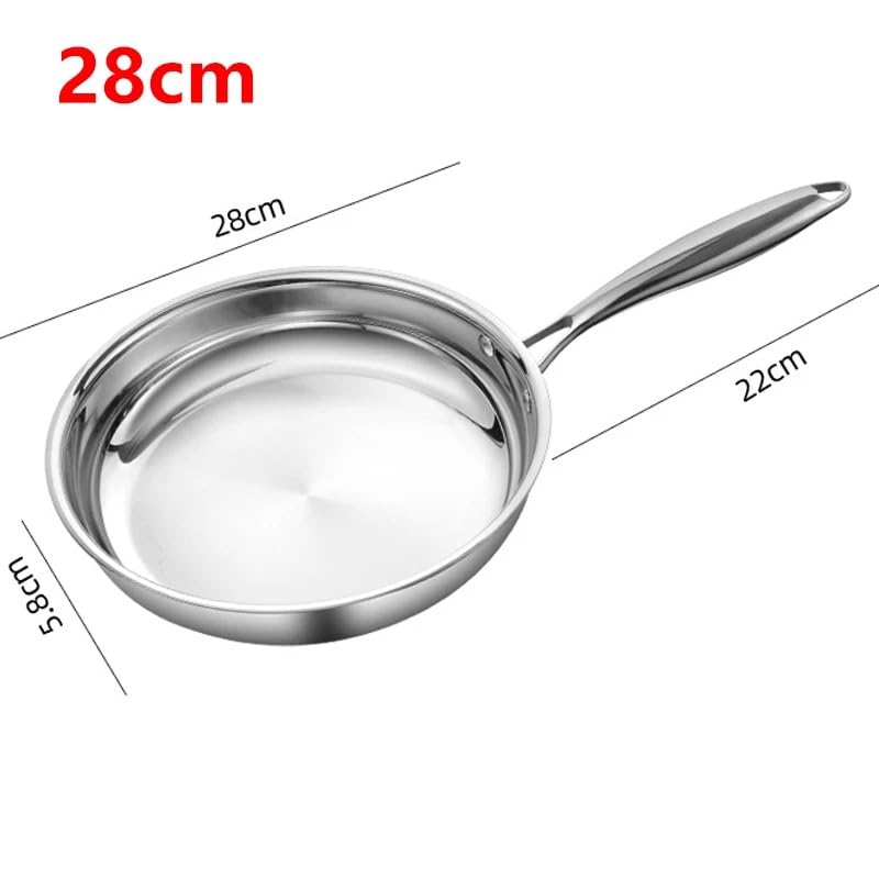 Stainless Steel Frying Pan 3-Ply Induction Cooktop Oven Safe 28cm NEW