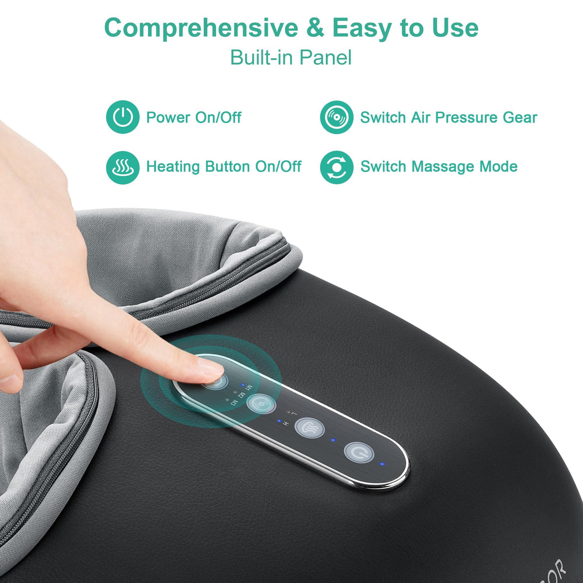 Medcursor Foot Massager Machine with Heat Deep Kneading Black DEMO