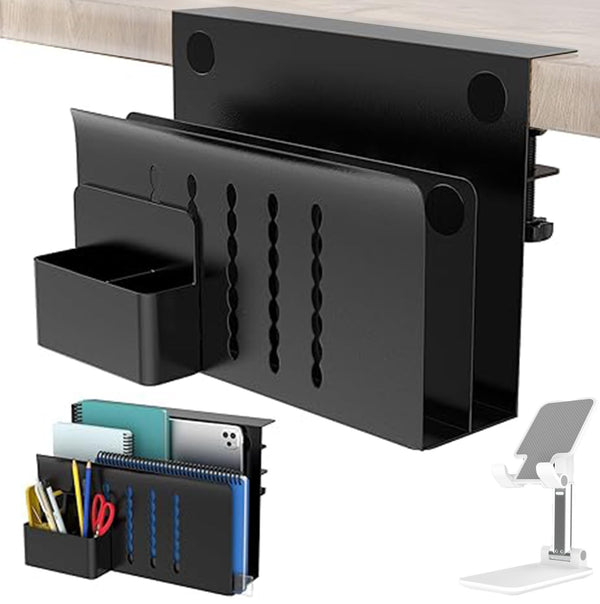 NuoShuang Black Stands Steel Desk Organizer Stand with Magnetic Pen Holder DEMO