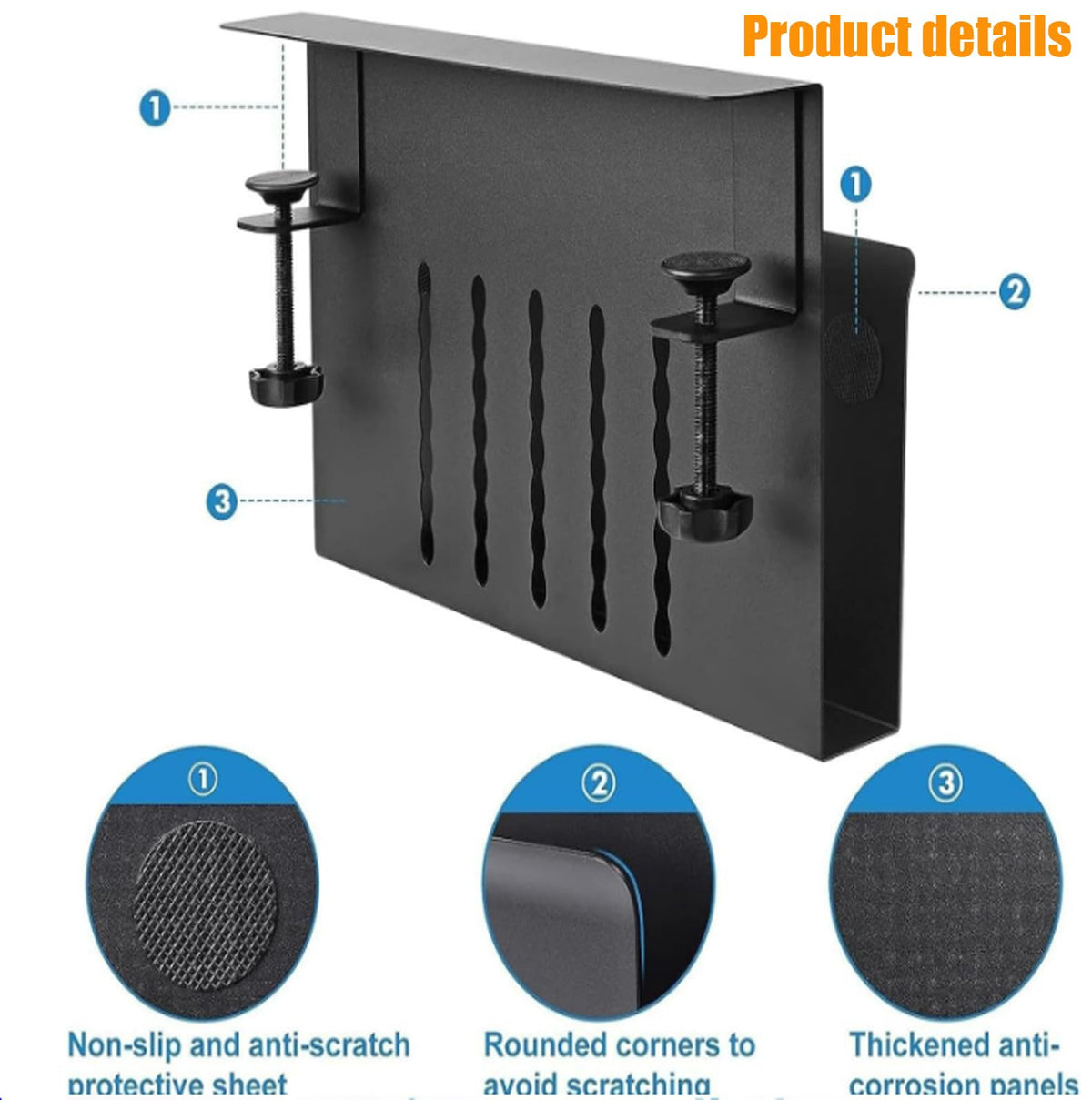 NuoShuang Black Stands Steel Desk Organizer Stand with Magnetic Pen Holder DEMO