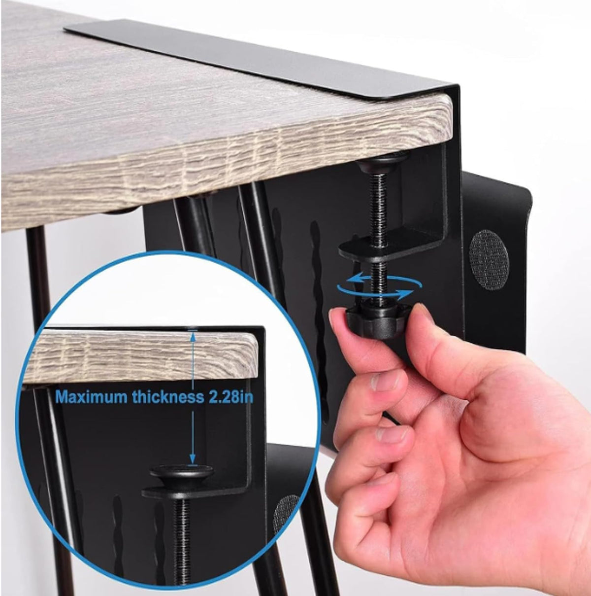NuoShuang Black Stands Steel Desk Organizer Stand with Magnetic Pen Holder DEMO
