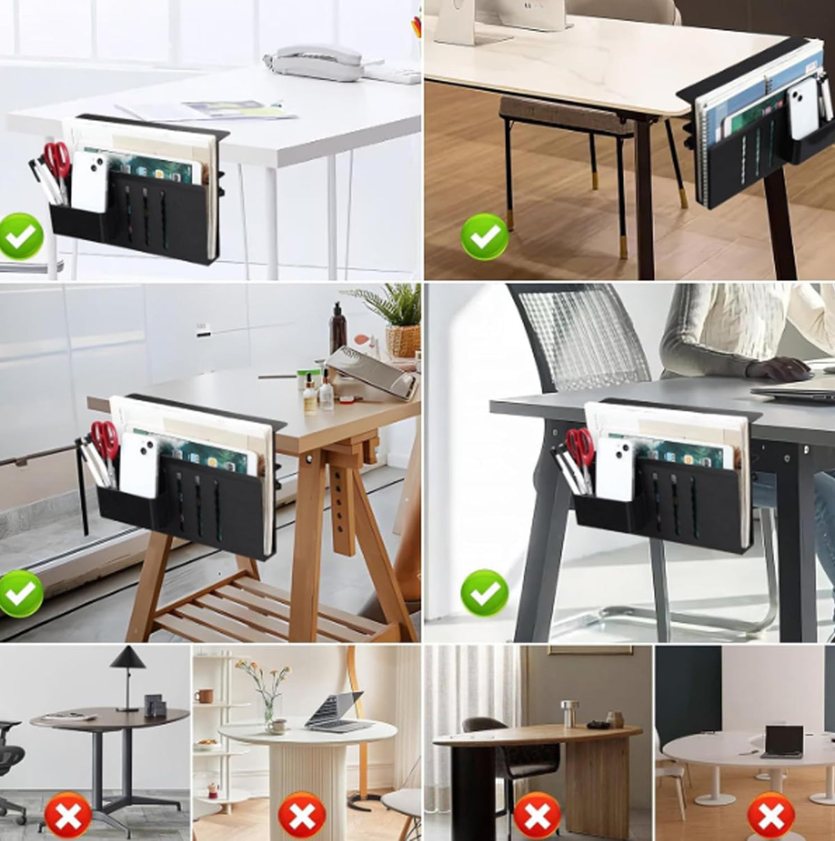 NuoShuang Black Stands Steel Desk Organizer Stand with Magnetic Pen Holder DEMO