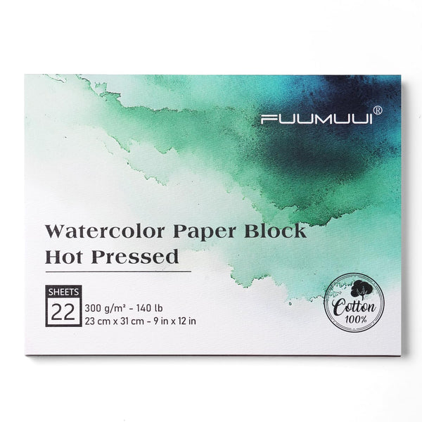 Fuumuui Watercolor Paper Block Smooth 12.7 x 17.8 cm Pad NEW