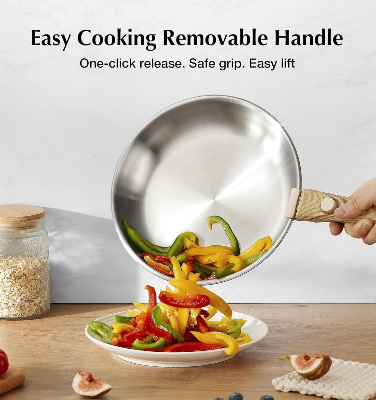 CS-KOCHSYSTEME Brown Stainless Steel Frying Pan Set 20cm 26cm NEW
