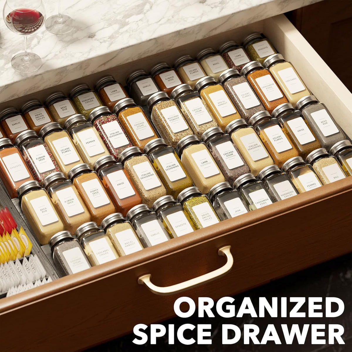 VATNUYOO Black Spice Drawer Organizer 4 Tier Expandable Kit NEW