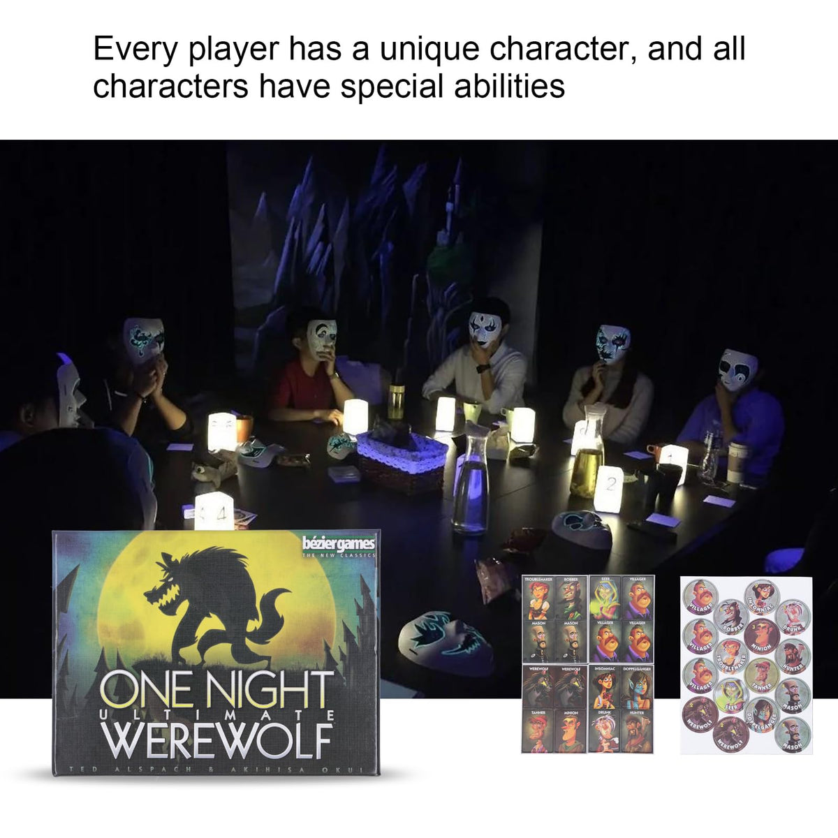 Cryfokt One Night Werewolf Interactive Board Game for Friends Party NEW