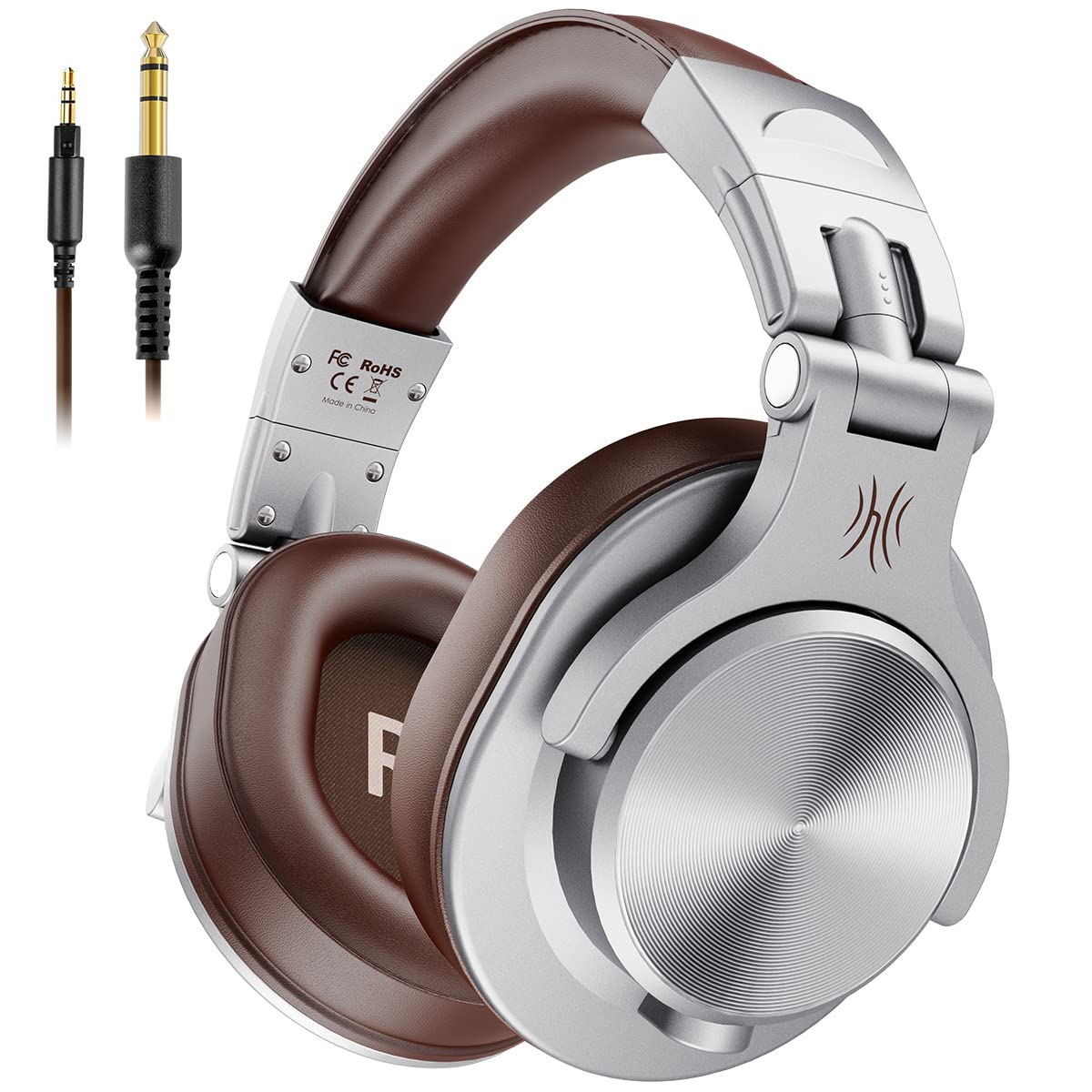 OneOdio A71 Hi-Res Studio Recording Over-Ear Headphones Silver & Brown DEMO