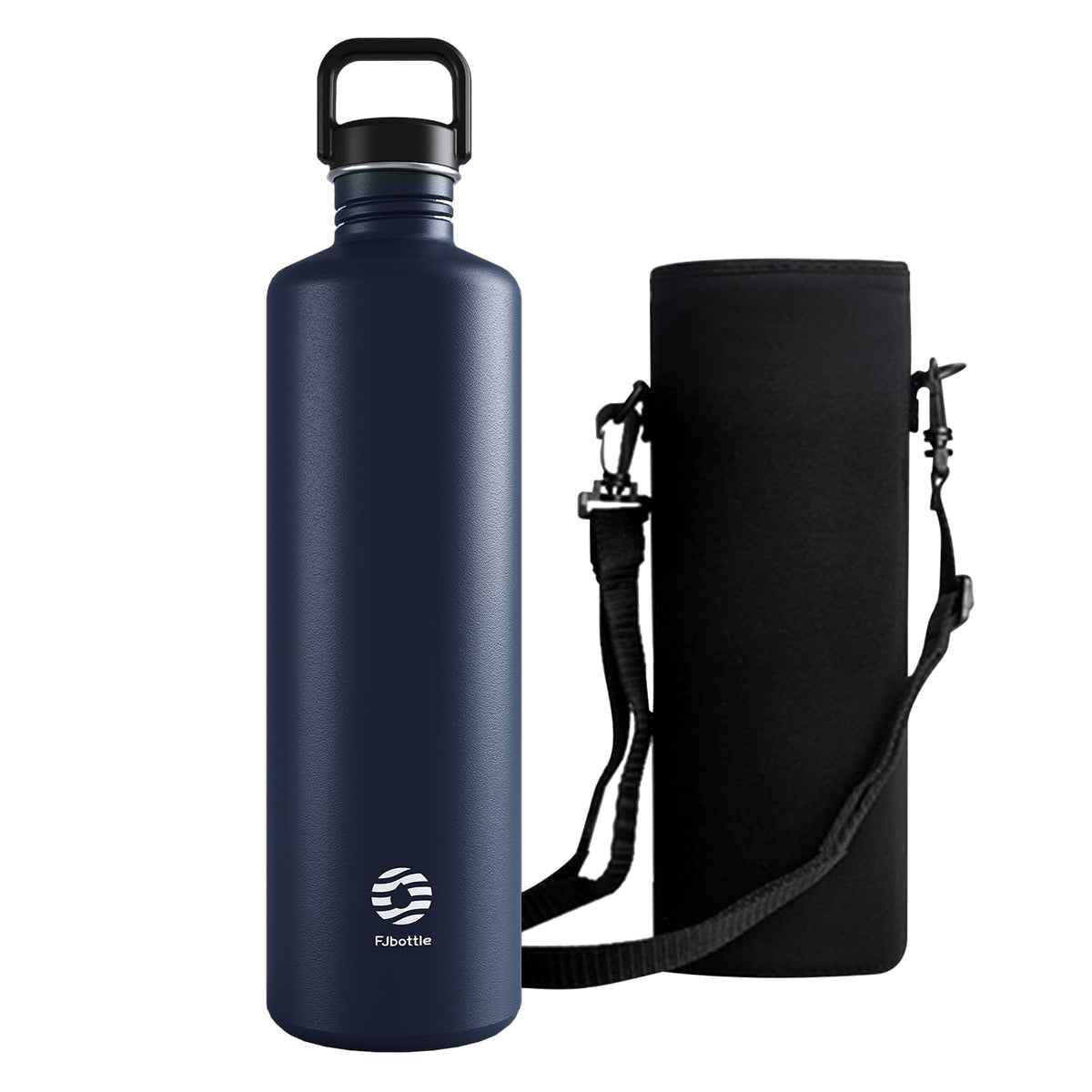 Fjbottle Stainless Steel Sports Water Bottle Dark Blue 2L Insulated NEW