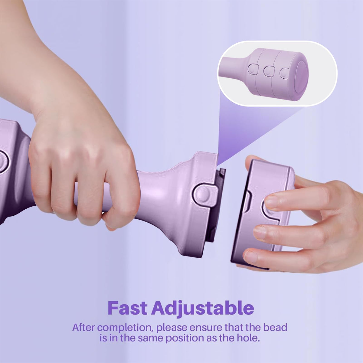 XIULIUU Adjustable Dumbbell Set Purple Free Weights Home Gym DEMO