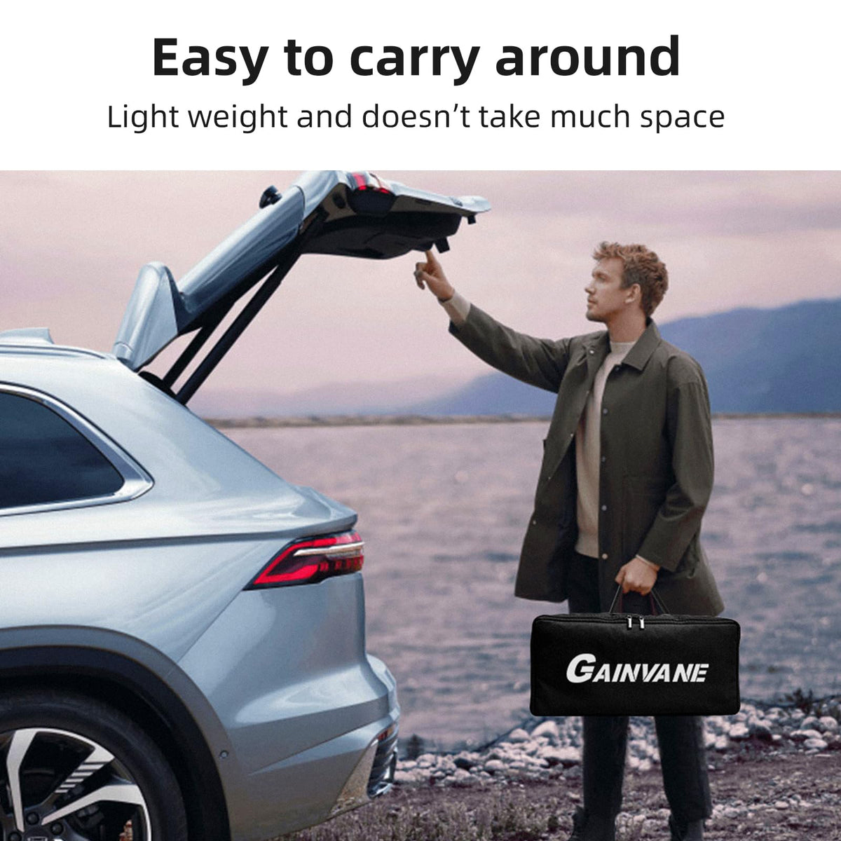 GAINVANE 100 Inch Portable Projection Screen with Stand 16:9 DEMO