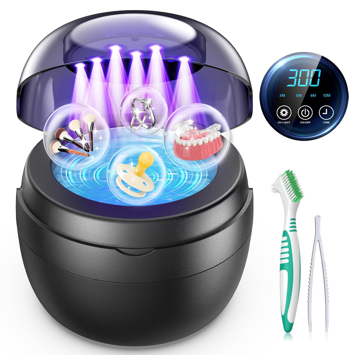 Seepark Unisex Ultrasonic Cleaner 250ML 50KHz for Jewelry Care NEW