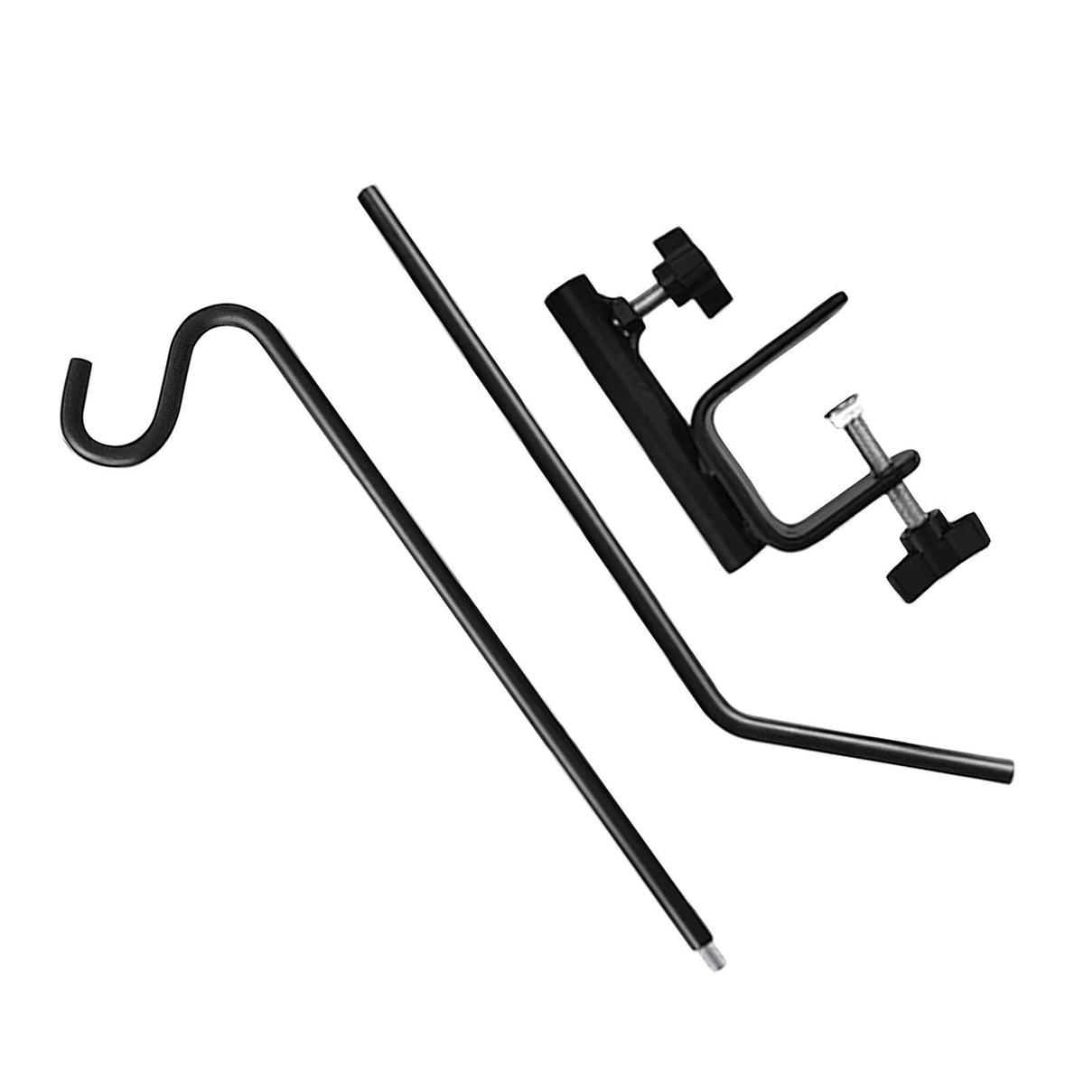 Abaodam Heavy Duty Black Outdoor Shepherd's Hook Adjustable DEMO