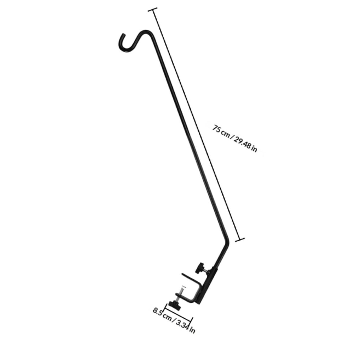 Abaodam Heavy Duty Black Outdoor Shepherd's Hook Adjustable DEMO