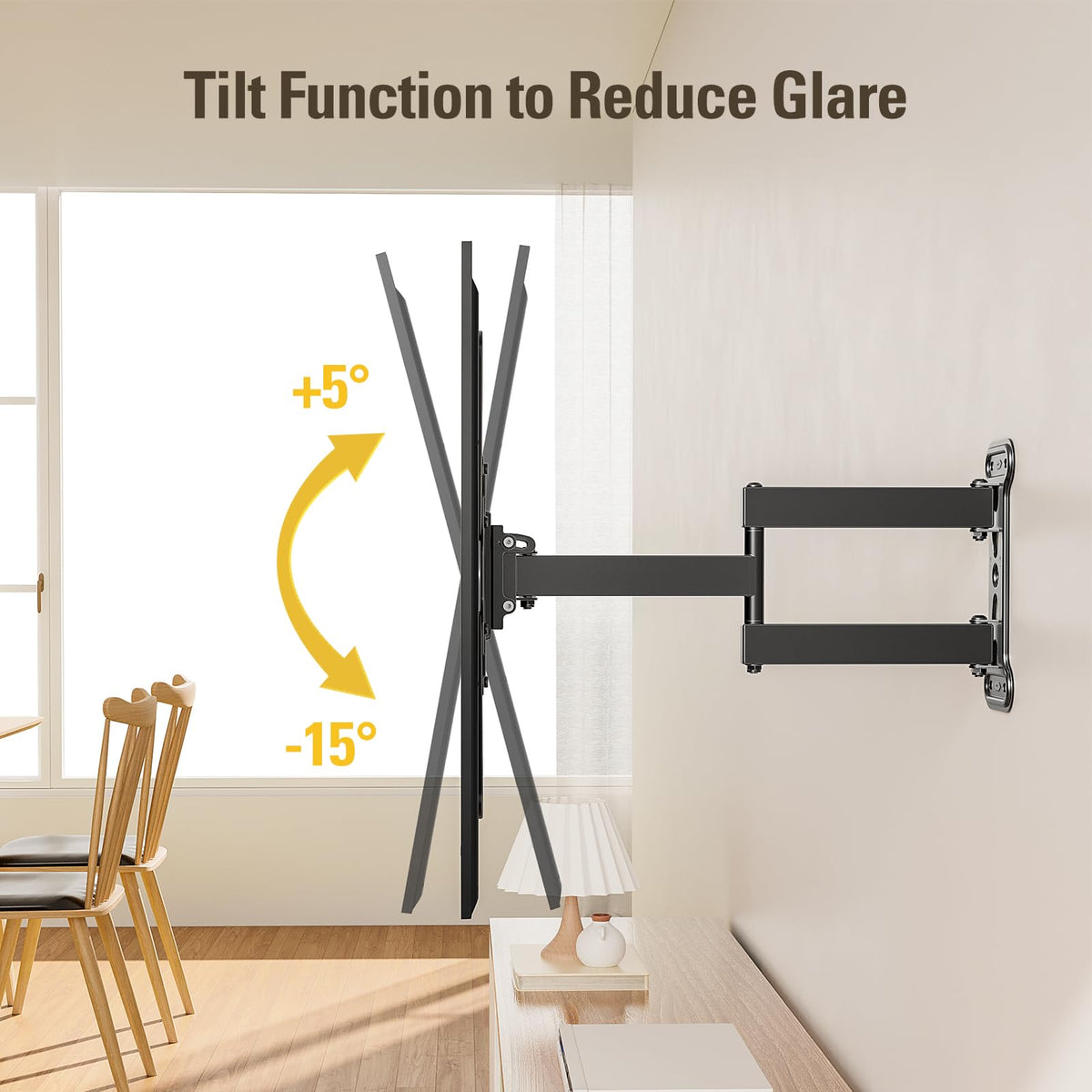 Mounting Dream Full Motion TV Wall Mount Bracket Black Steel DEMO