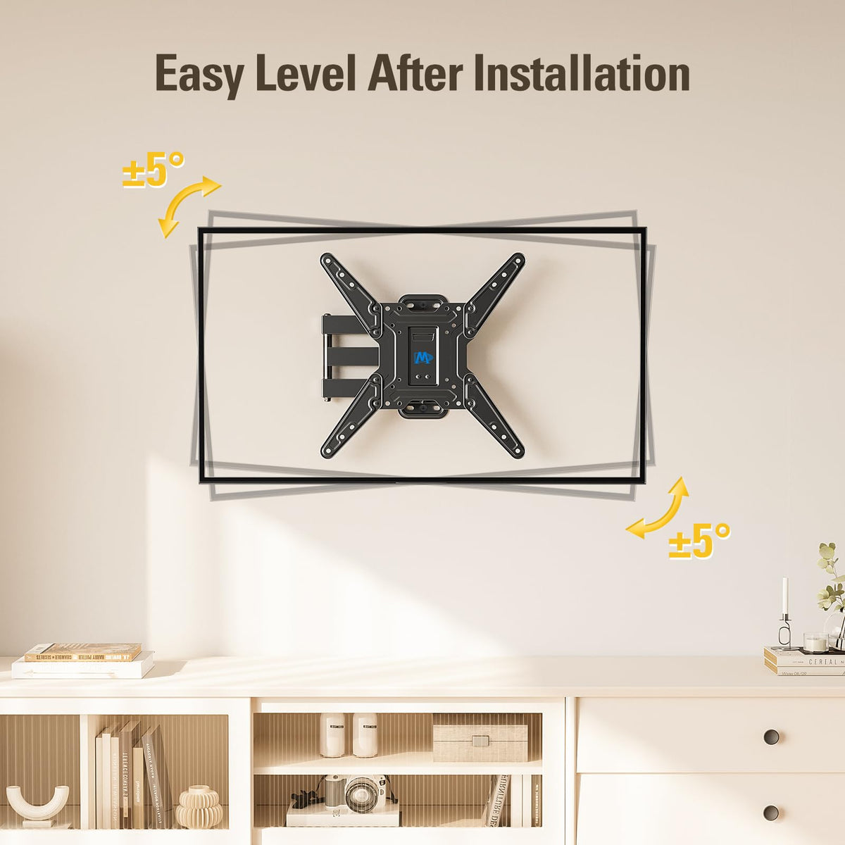 Mounting Dream Full Motion TV Wall Mount Bracket Black Steel DEMO