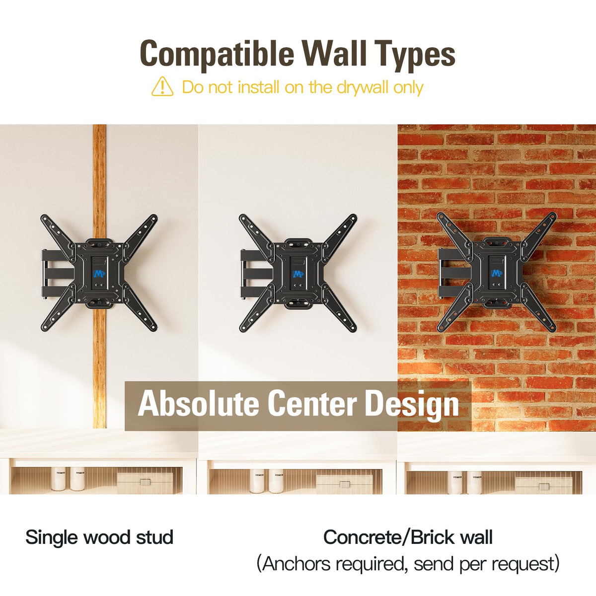 Mounting Dream Full Motion TV Wall Mount Bracket Black Steel DEMO