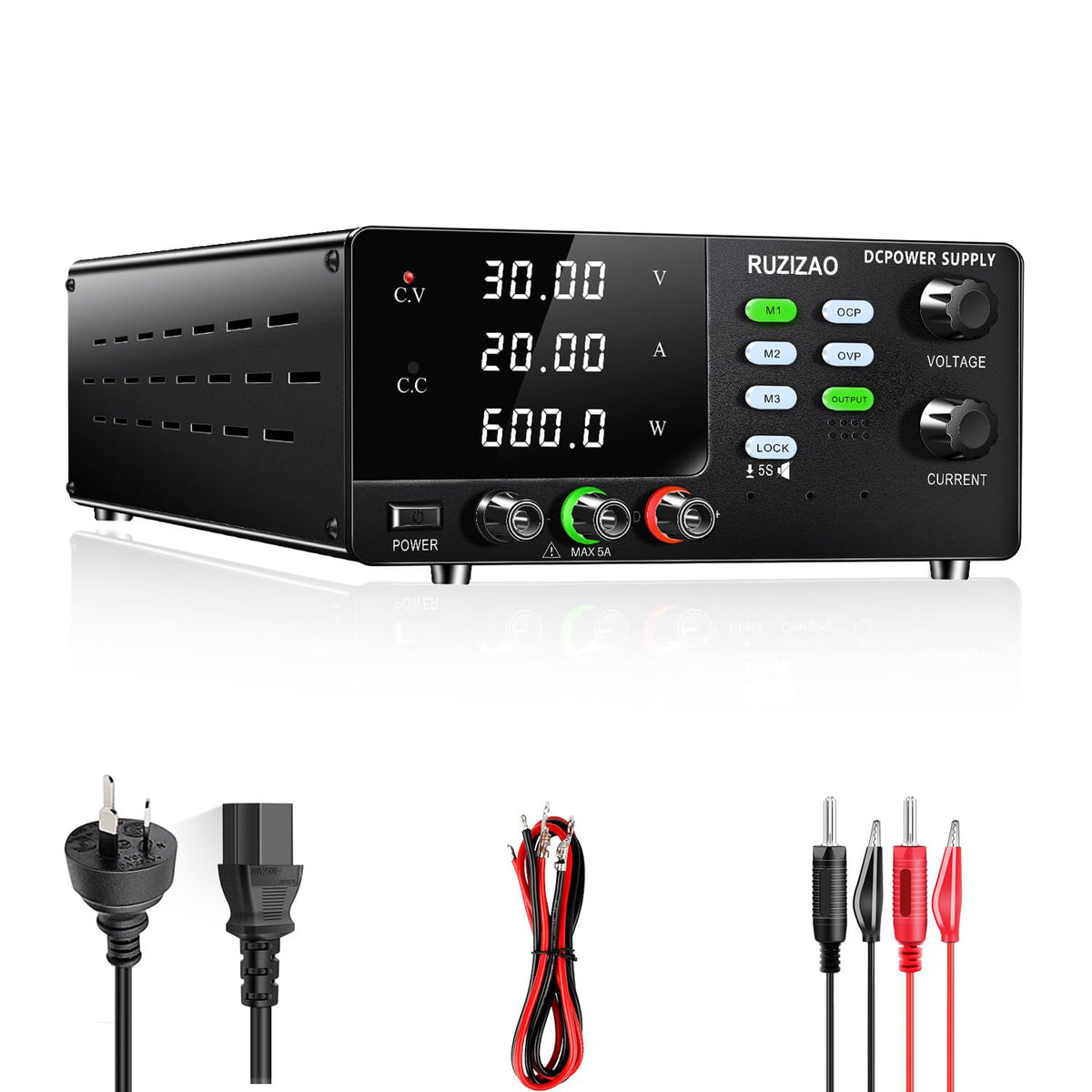 RUZIZAO 600W 30V 20A Adjustable Switching Power Supply Regulated DEMO