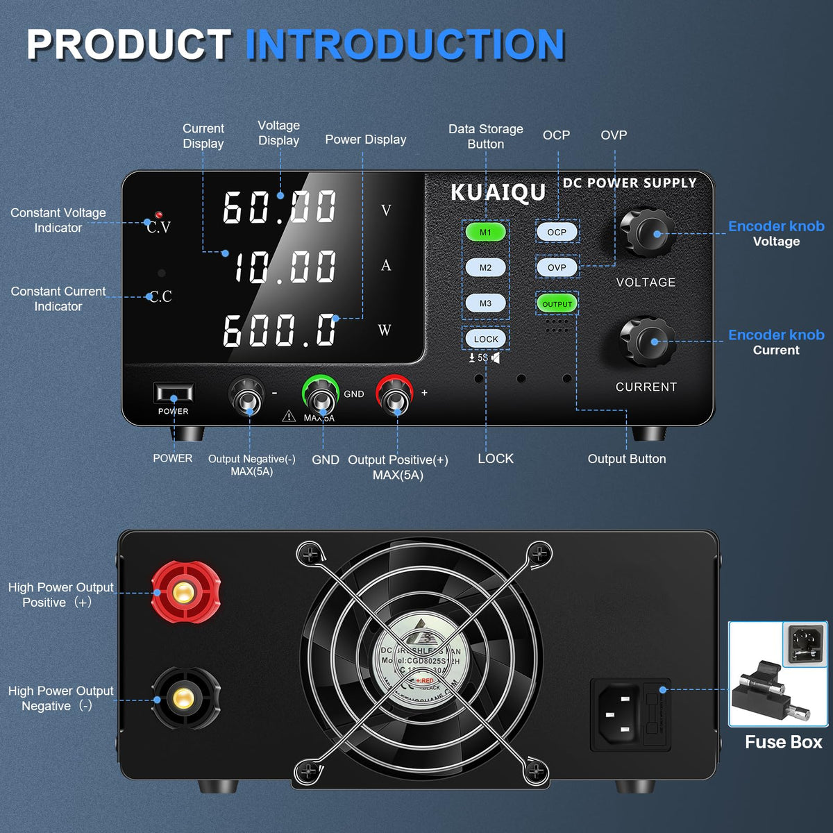 RUZIZAO 600W 30V 20A Adjustable Switching Power Supply Regulated DEMO