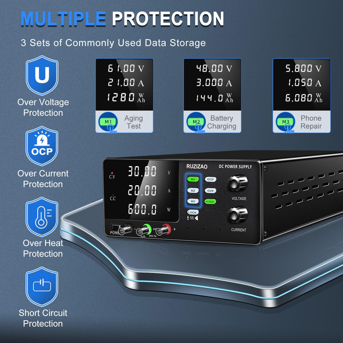 RUZIZAO 600W 30V 20A Adjustable Switching Power Supply Regulated DEMO