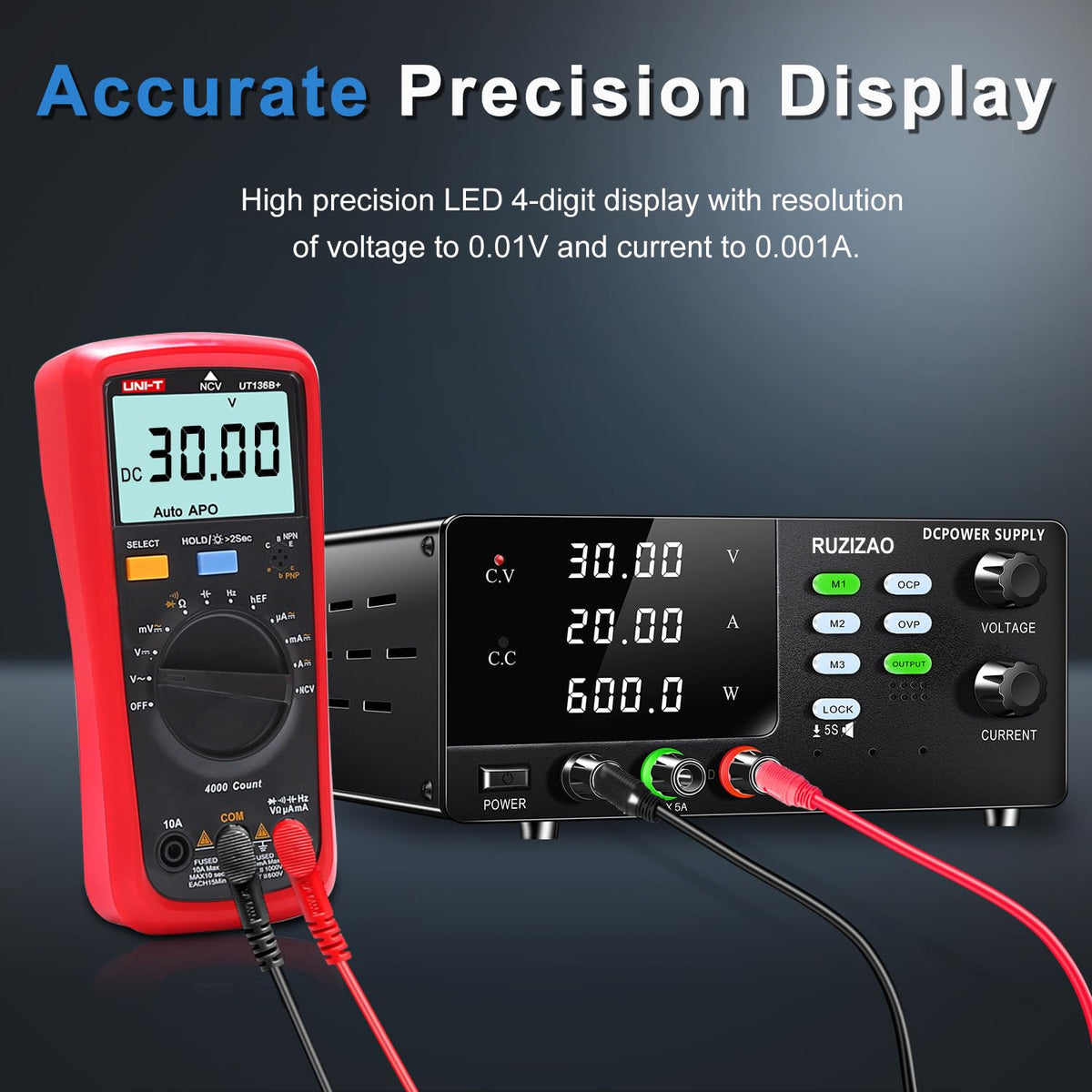 RUZIZAO 600W 30V 20A Adjustable Switching Power Supply Regulated DEMO