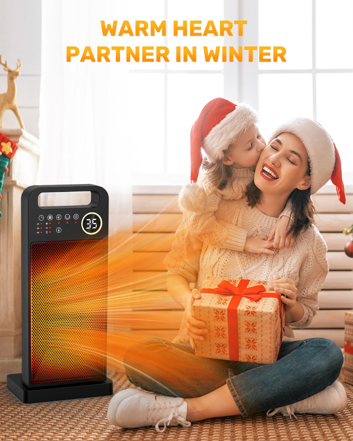 Vynoblip 2000W Heating Ceramic Portable Heater with Remote Control - Black DEMO