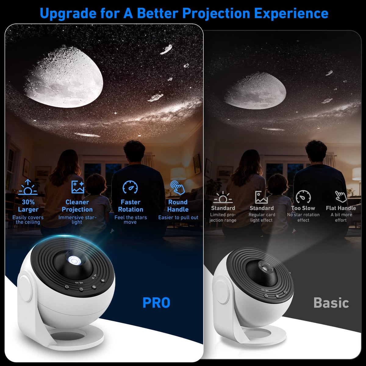 Nawchedo Galaxy Projector 13 in 1 Black Home Planetarium Night Light NEW