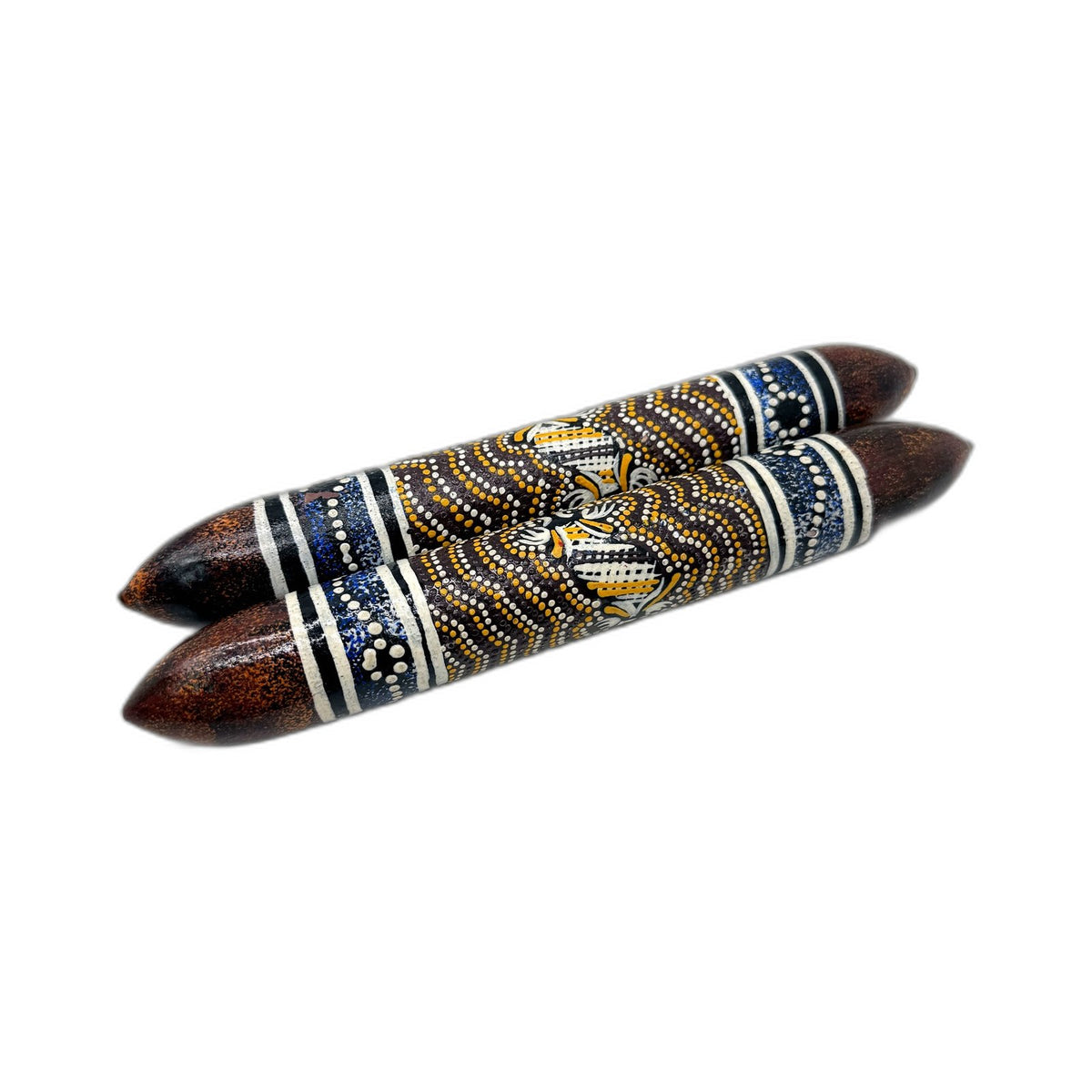 Hand-Painted Wooden Indigenous Australian Art Cultural Sticks Dot Hand Painted