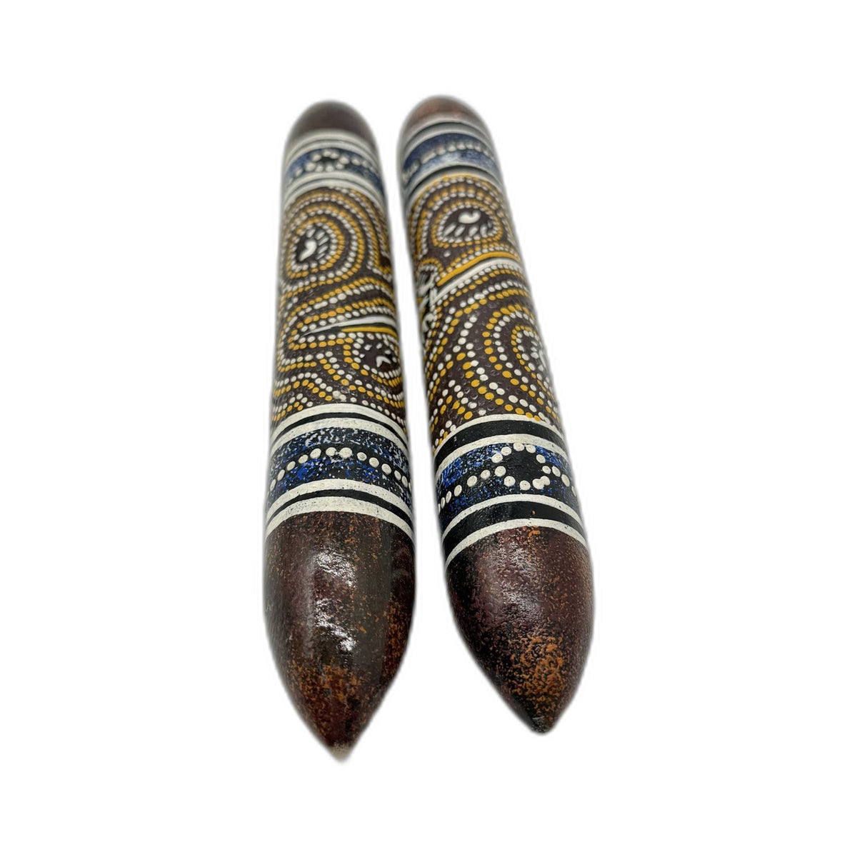 Hand-Painted Wooden Indigenous Australian Art Cultural Sticks Dot Hand Painted