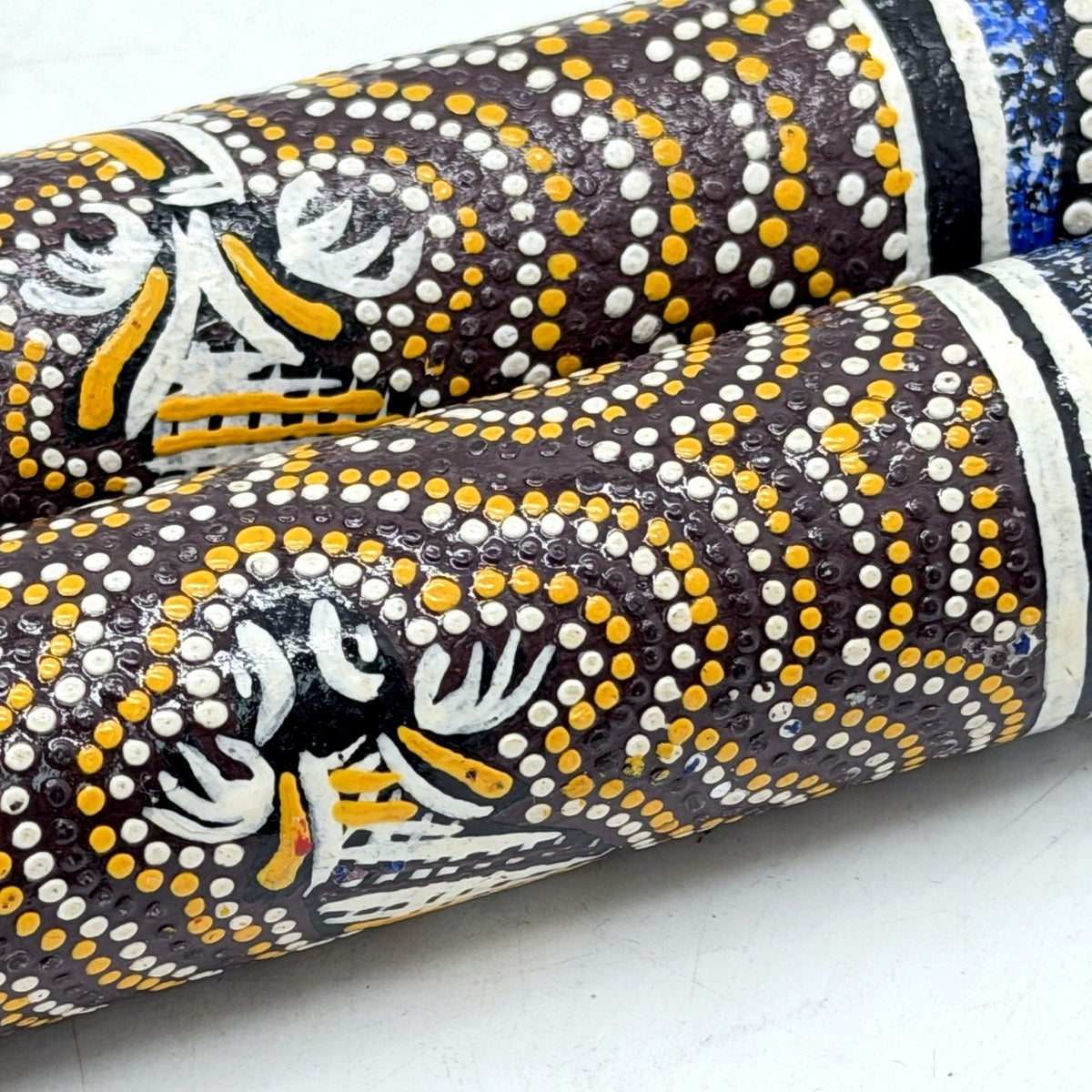 Hand-Painted Wooden Indigenous Australian Art Cultural Sticks Dot Hand Painted