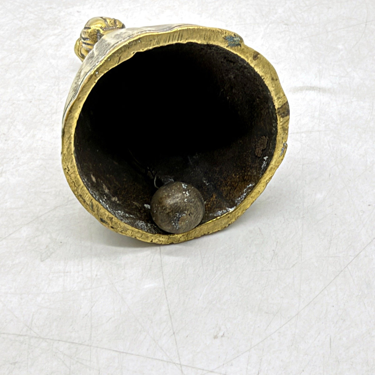 VINTAGE Brass Decorative Bell Ornate Victorian Antique Style Gold 10cm