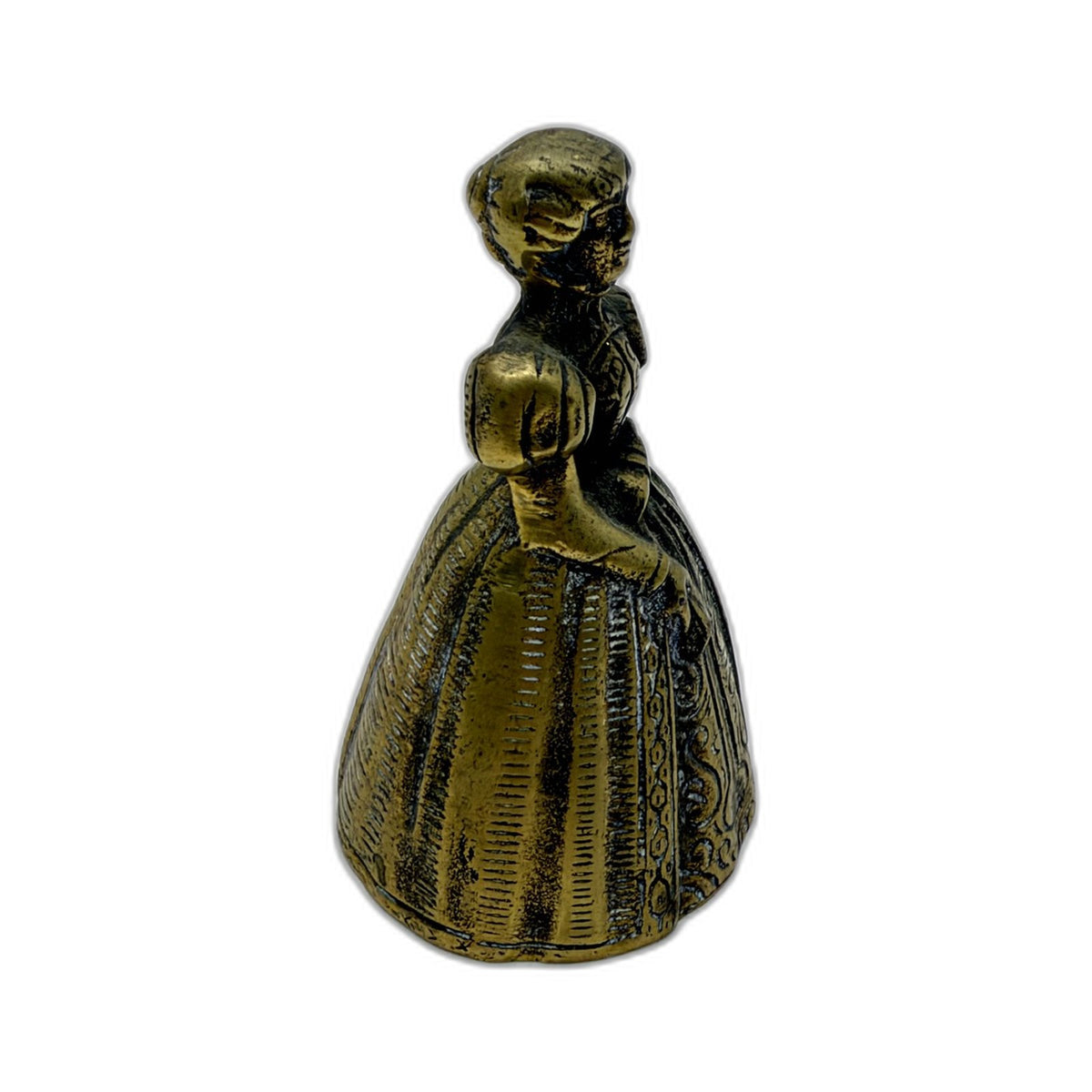 VINTAGE Brass Decorative Bell Ornate Victorian Antique Style Gold 10cm