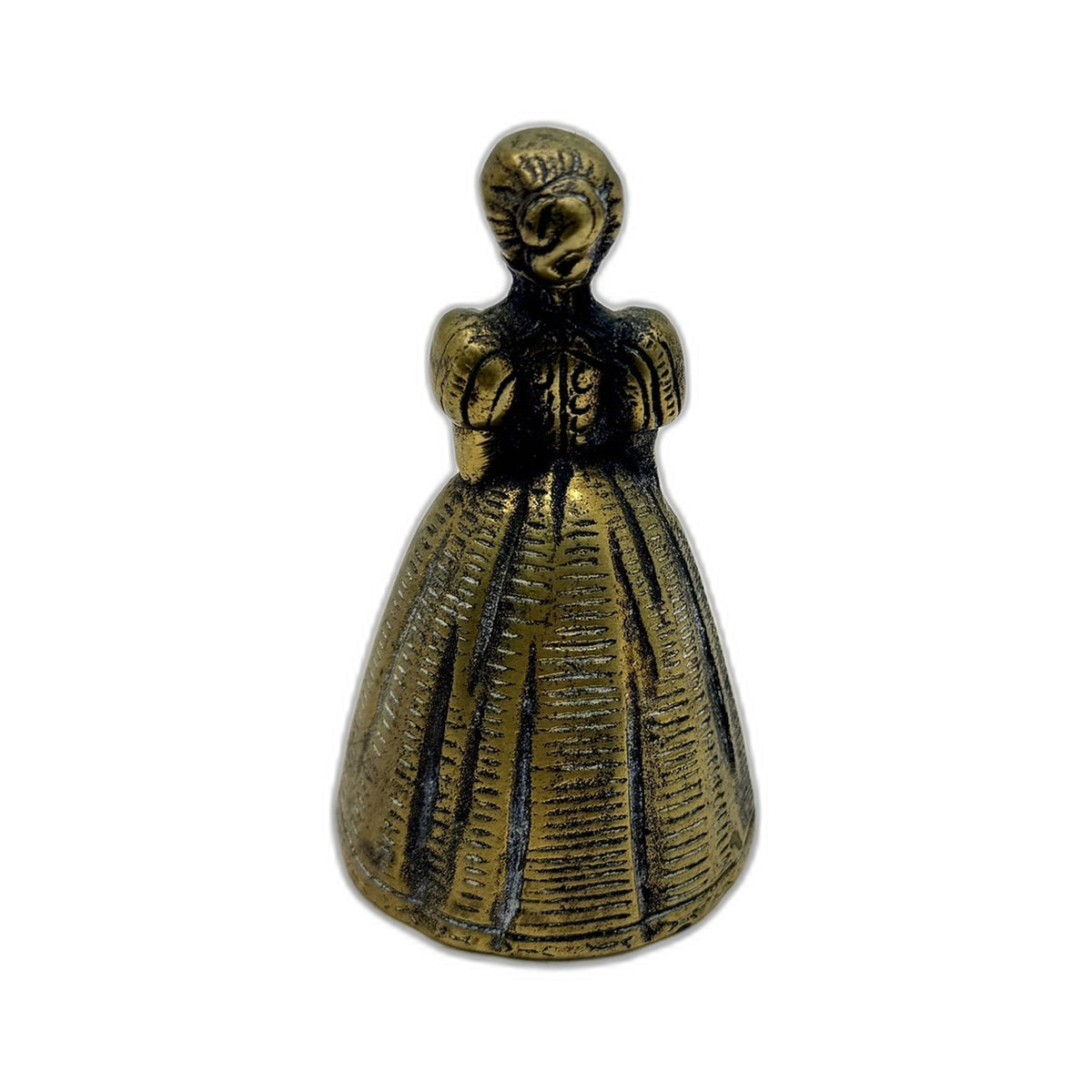 VINTAGE Brass Decorative Bell Ornate Victorian Antique Style Gold 10cm