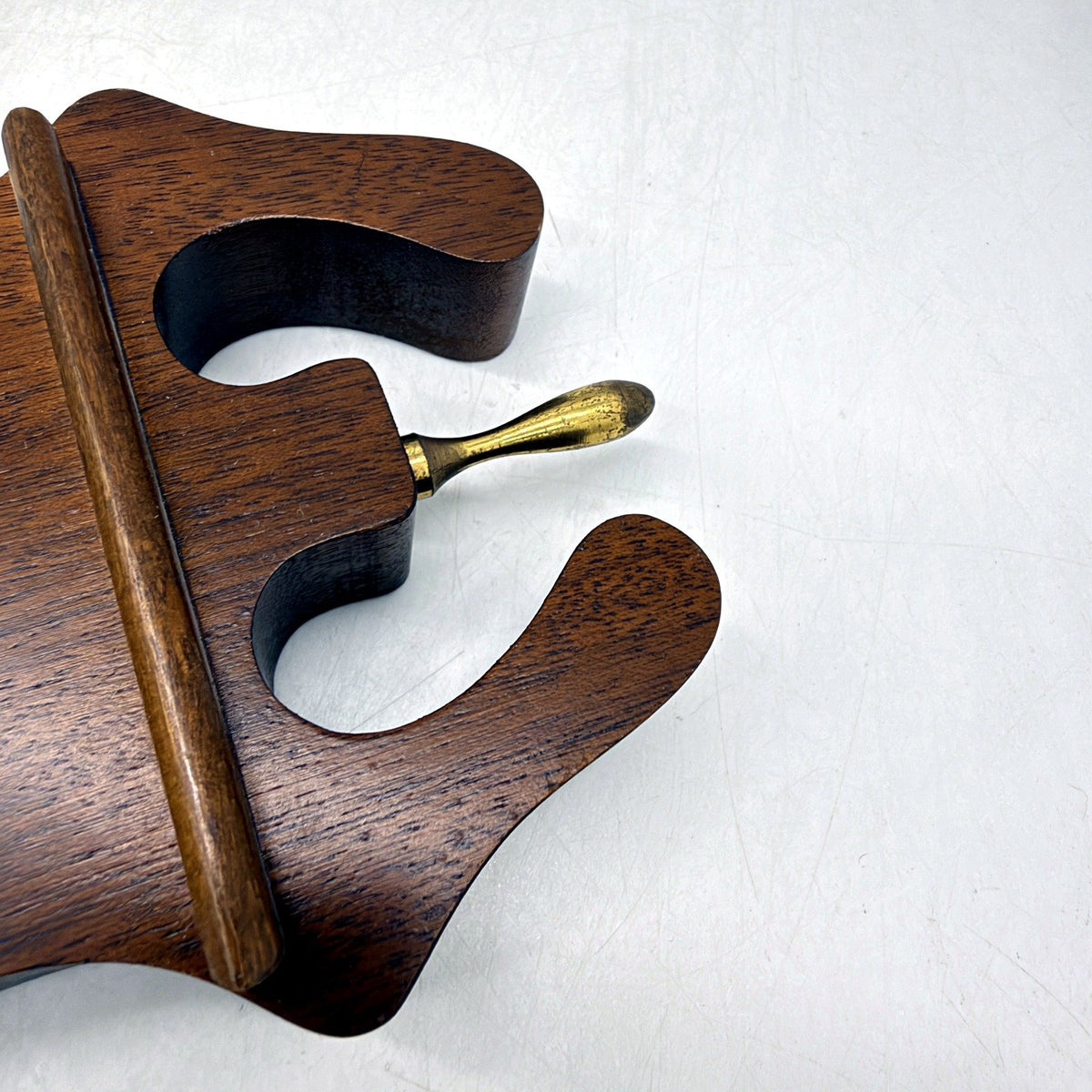 VINTAGE Stockburger Barometer Tri Function Dark Wood Brass 60cm Wall Decor