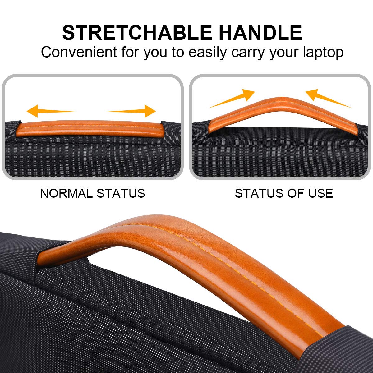 Lacdo 360° Sleeves Protective 14 Inch Laptop Sleeve Case in Black NEW