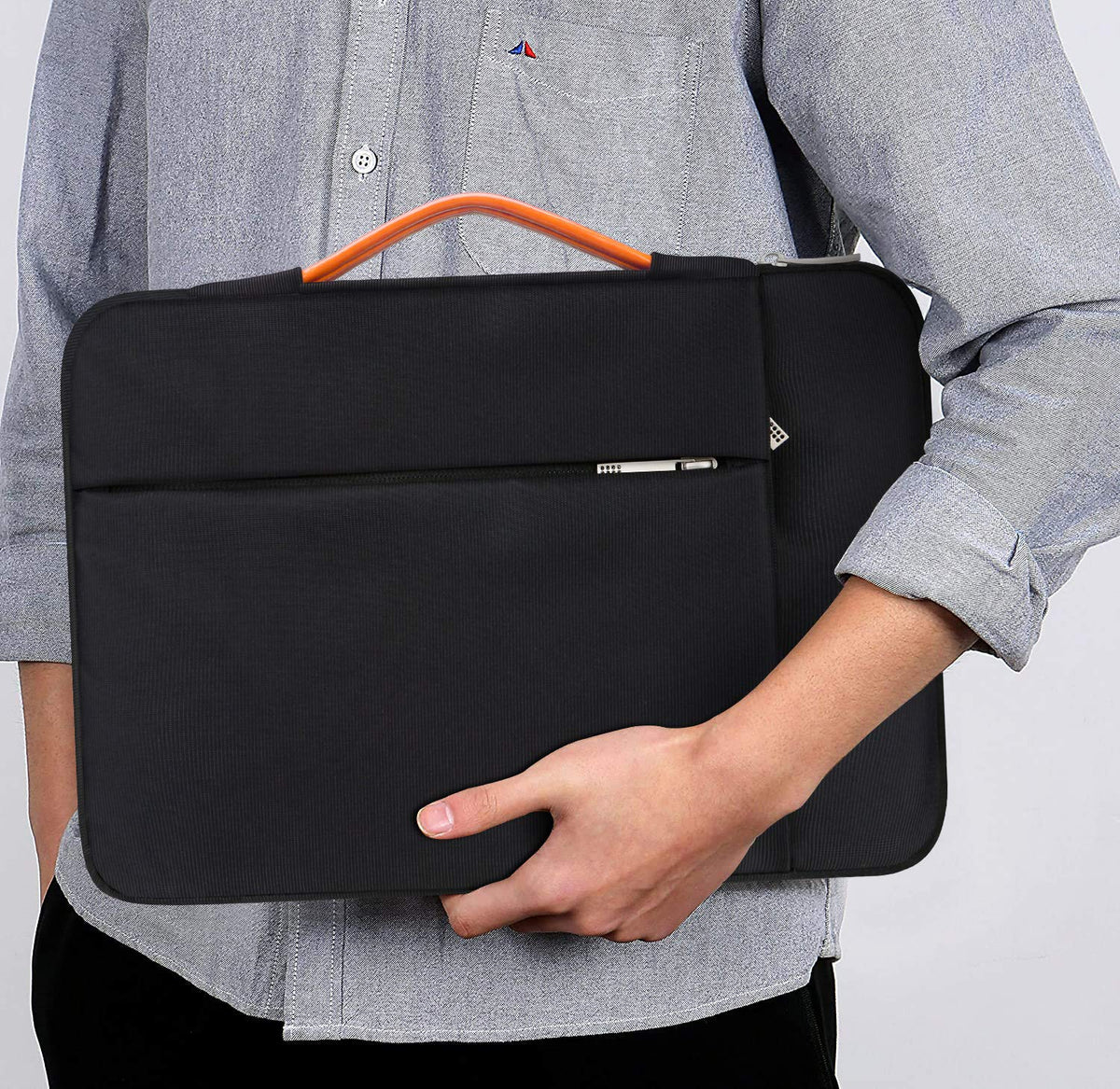 Lacdo 360° Sleeves Protective 14 Inch Laptop Sleeve Case in Black NEW