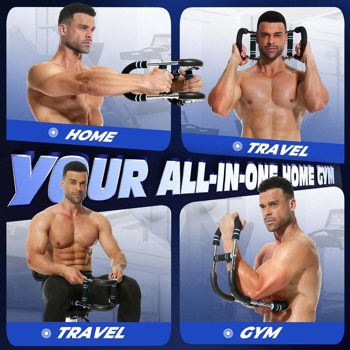 Cotftr Adjustable Chest Expander Multifunctional Arm Trainer 20-60lb NEW