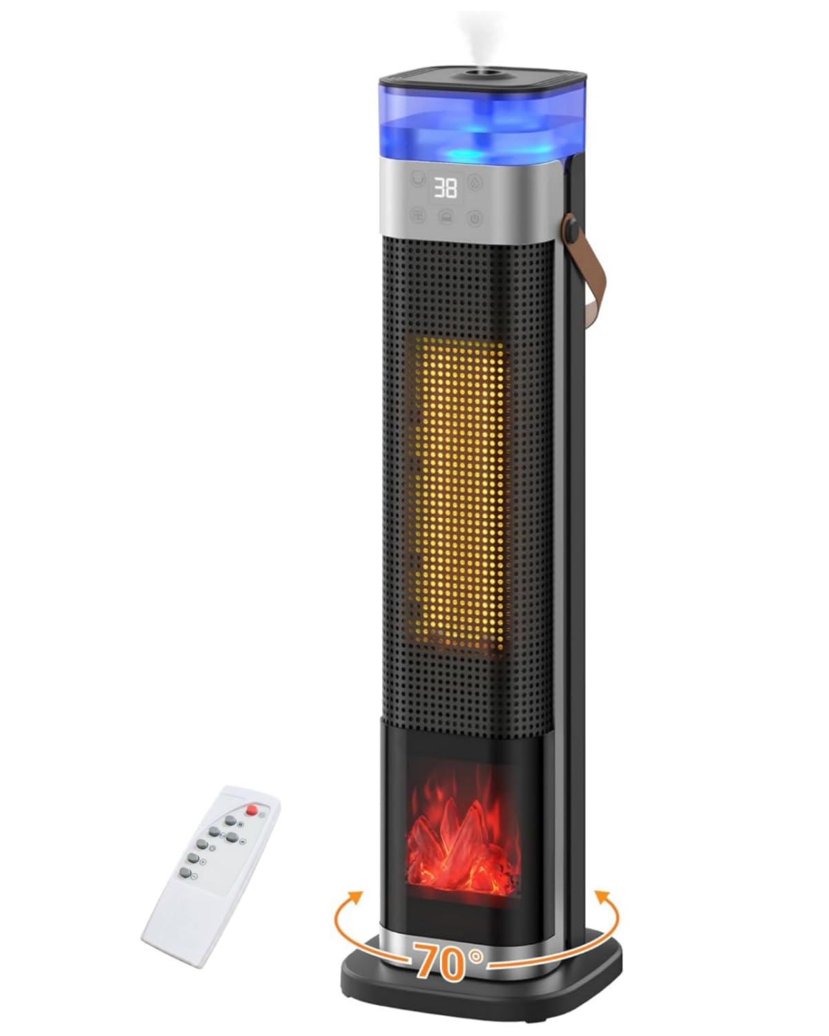 YOUYICI Portable Heating Space Heater 3 in 1 with Humidifier Black NEW