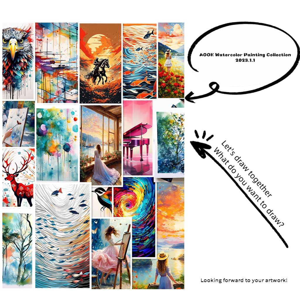 AOOK Watercolor A3 Paper Pad 140lb Mixed Media Art 20 Sheets 2 Pack NEW