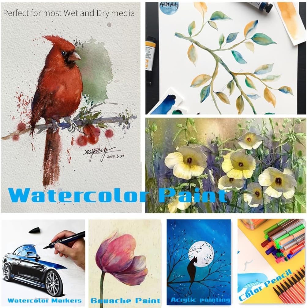 AOOK A3 Watercolor Paper Pad 140lb Cold Pressed 2 Sets Bundle NEW
