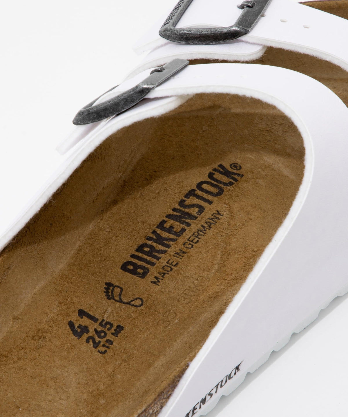 Birkenstock Arizona White 2 Strap Sandals - Comfort Footwear Ladies US 8 NEW