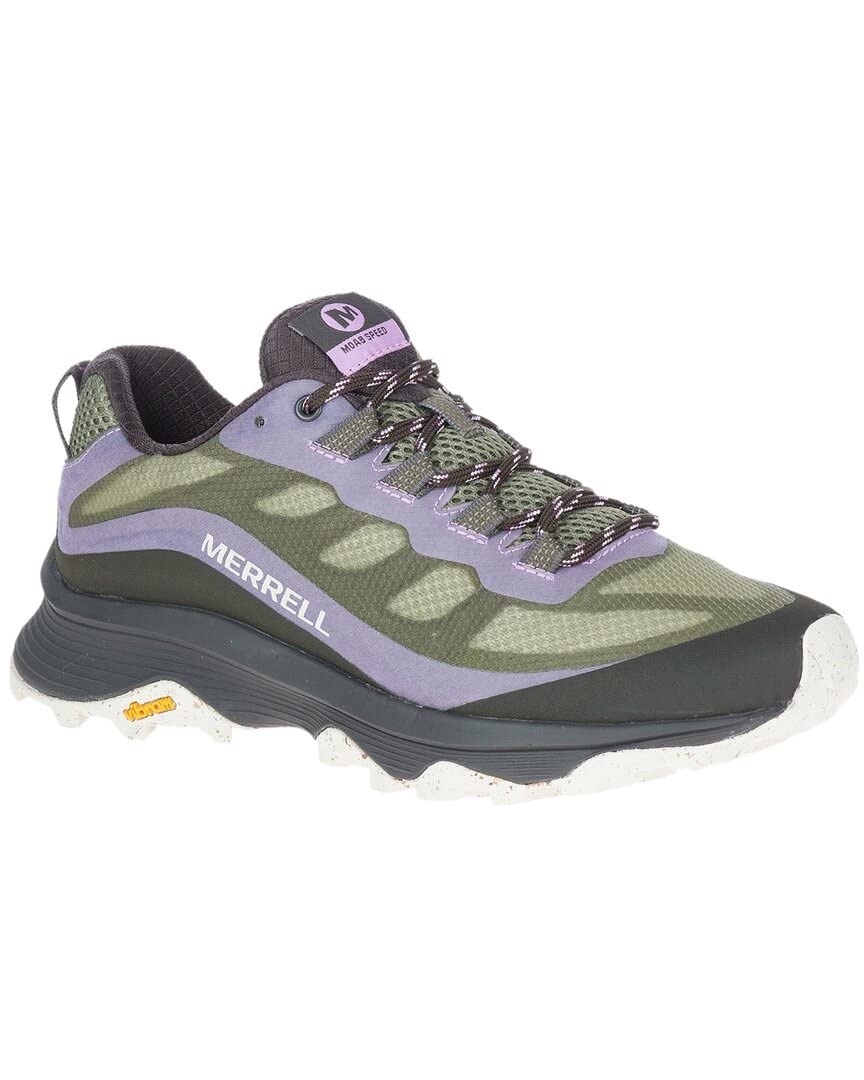 Merrell Moab Speed Lichen Mauve Green Trekking Hiking Shoes Women US 8 NEW