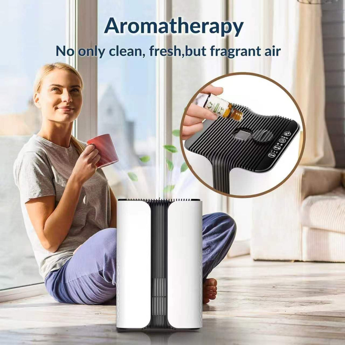 KYUKRI Air Air Purifiers Purifier HEPA Filter Warm White Ultra-Quiet Sleep DEMO