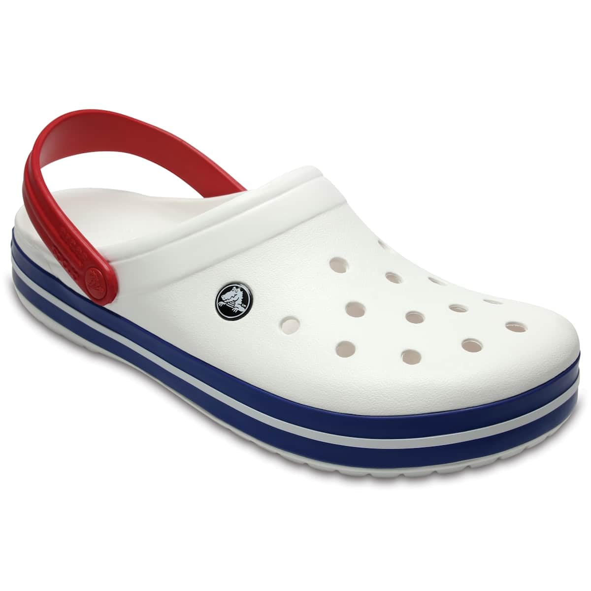 Crocs Crocband Clog White Blue Jean Casual Comfort Shoes for Men US 12 NEW