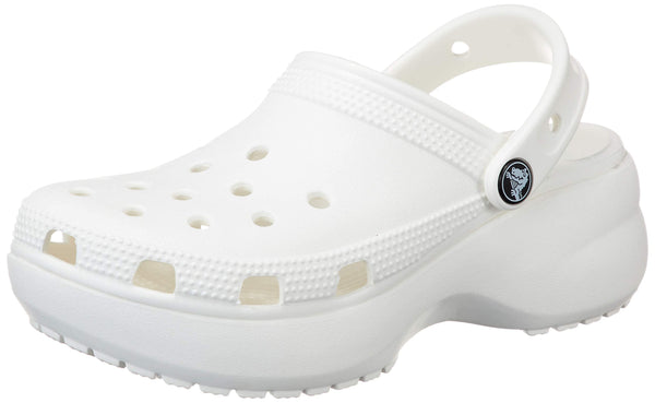 Crocs Classic Clogs Platform Clog White Comfortable Slip-On Shoes Women US 6 NEW