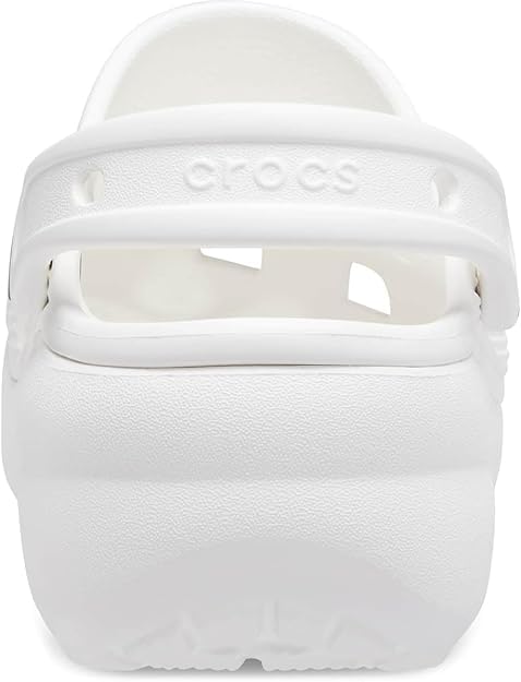 Crocs Classic Clogs Platform Clog White Comfortable Slip-On Shoes Women US 6 NEW