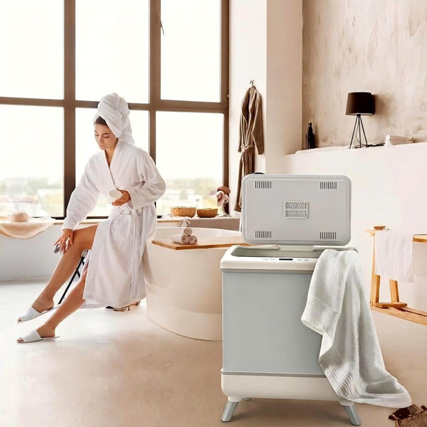 YOPOWER Portable Bathroom Accessories Towel Warmer Dryer 2-in-1 Folding DEMO