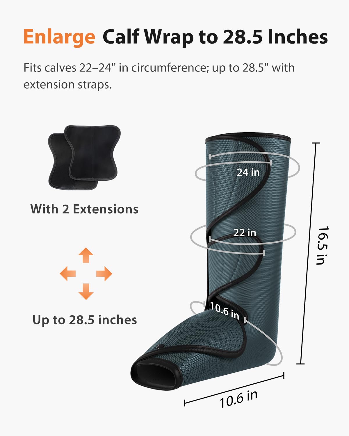 CINCOM Foot and Leg Massager with Heat Air Compression Black NEW