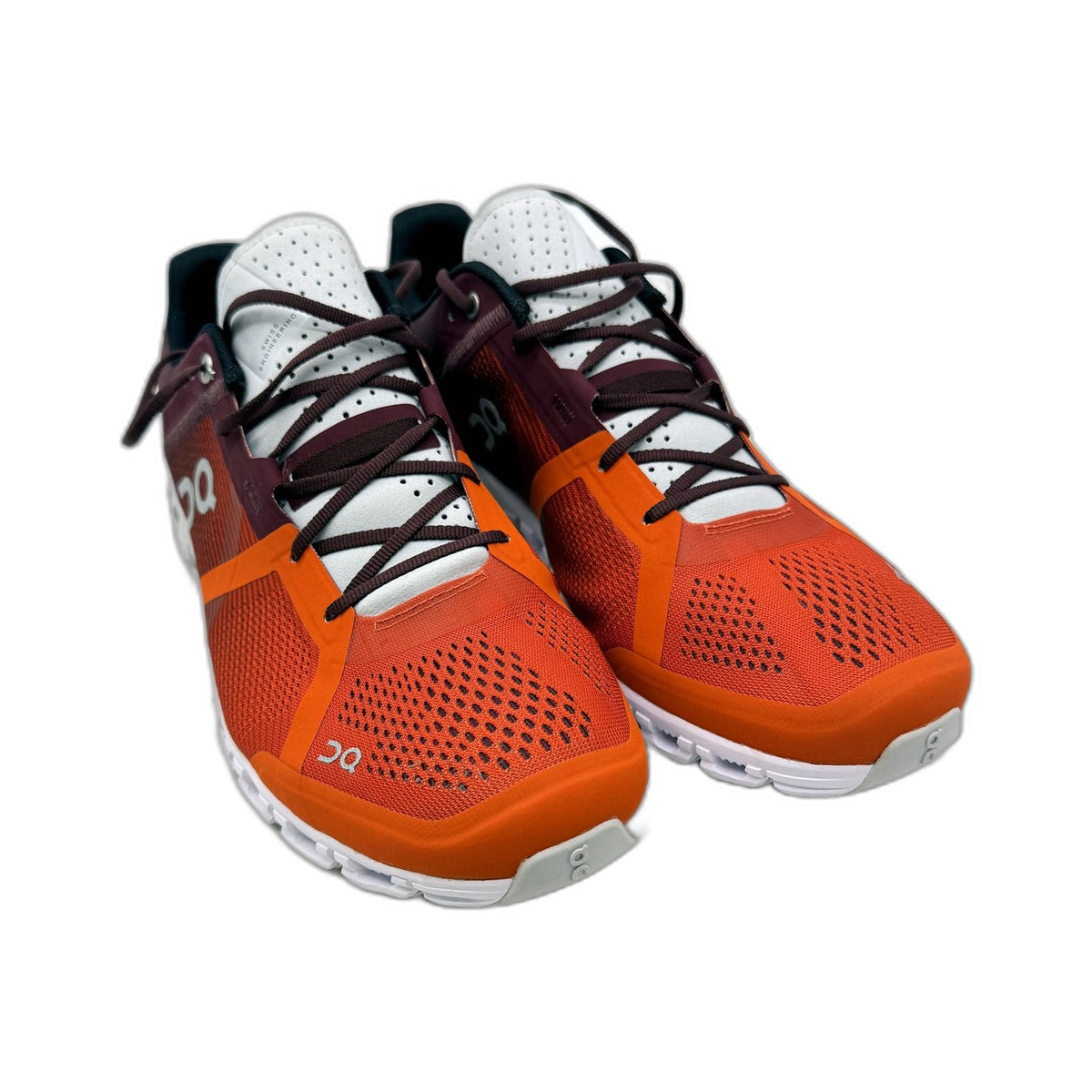 On Cloudflow Orange Burgandy Flare Dawn Running Shoe Mens US 10.5 NEW