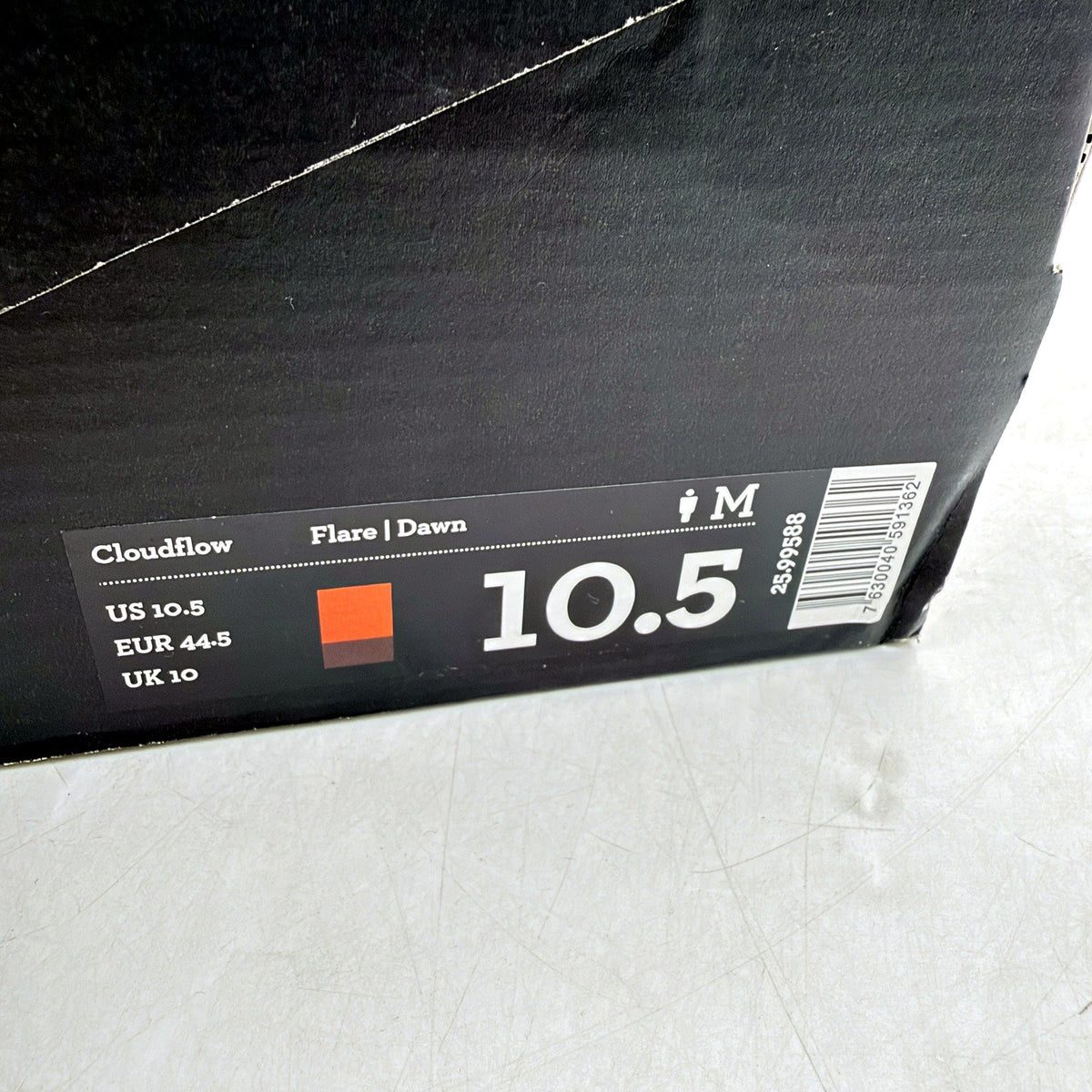 On Cloudflow Orange Burgandy Flare Dawn Running Shoe Mens US 10.5 NEW